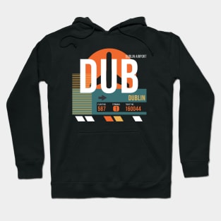 Dublin (DUB) Airport Code Baggage Tag Hoodie